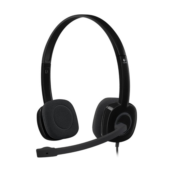 [981-000589] LOGITECH H151 Corded Stereo Headset - BLACK - 3.5 MM