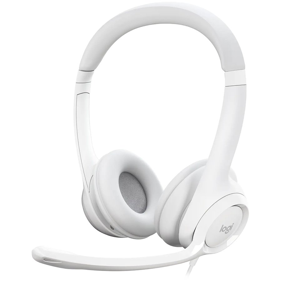 [981-001286] Logitech H390 Corded Headset - Offwhite - USB