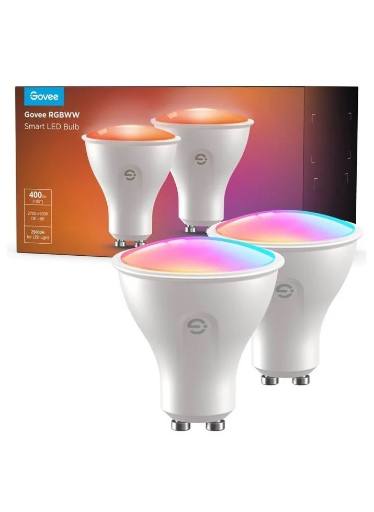 [28671] Govee Bulb Ceiling GU10 Smart LED 400 Lumens RGBWW (Pack of 2) B600D3C1