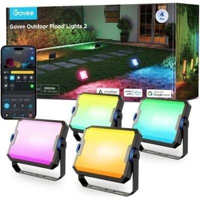 [28663] Govee Outdoor Flood Lights Smart LED RGBICWW (4pack) H8057