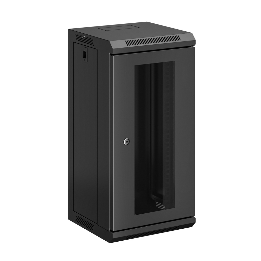 [30294] Lumivida Rack Wall 12U 10” with Glass Front Door & Removable Side Door (assebled) CAB-010-12U