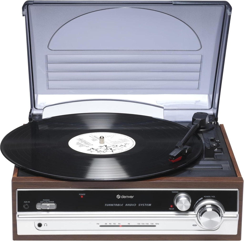 [30693] Denver Turntable Built-in speakers Radio VPR-190MK3