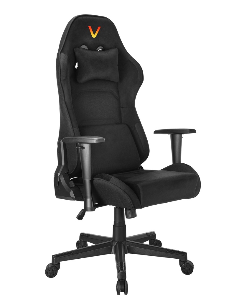 [30743] Lumivida Gaming Chair with Adjustable Height/Headrest/Armrests Titltable Backrest & RGB Lights Black GCH01-1-01