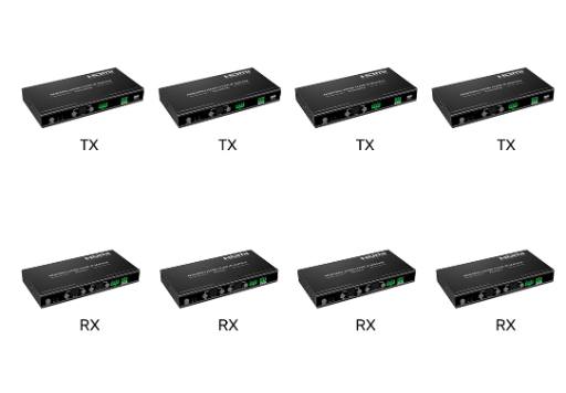 Lenkeng HDMI Matrix over IP 4K POE, APP Control 4x4 (iMCS-IM02-4TX/4RX)