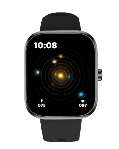 [28548] HiFuture LUME PRO Black Sport SmartWatch with AMOLED Always-On Display, Wireless Calling, 7 Day Battery, 1 ATM