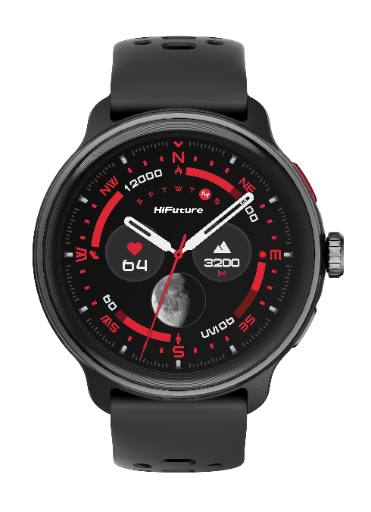 HiFuture VELA Adventure GPS SmartWatch with AMOLED Black