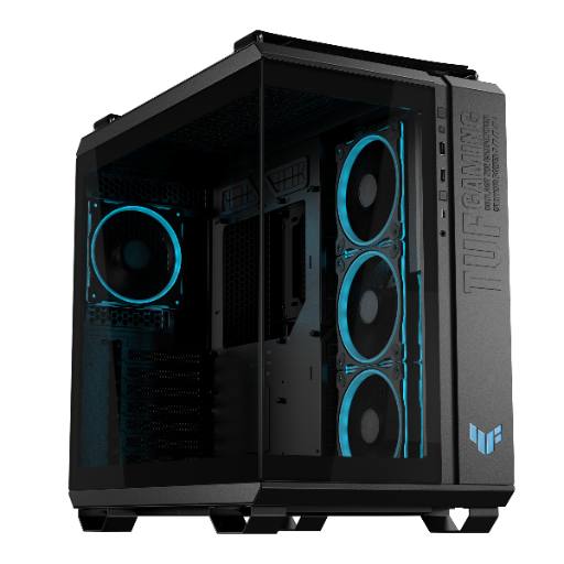 [28493] ASUS PC Case TUF Gaming ATX Dual-Chamber Design Boundless Panoramic Glass 4x Pre-Installed ARGB Fans Carry Straps USB-C GT502 Horizon Black