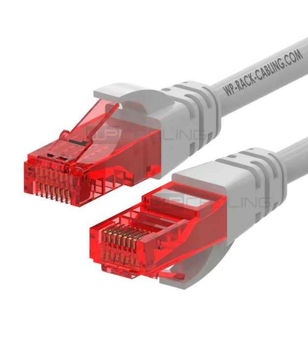 WPC-PAT-6U005 PATCH CORD CAT6 U-UTP 0.5m ΓΚΡΙ