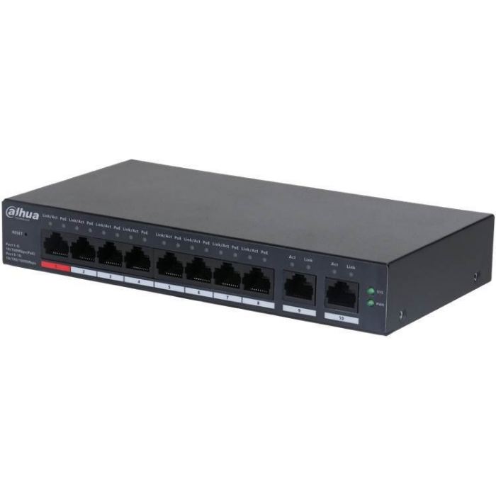 CS4010-8ET-110 DAHUA 10-PORT CLOUD MANAGED DESKTOP SWITCH WITH 8-PORT POE