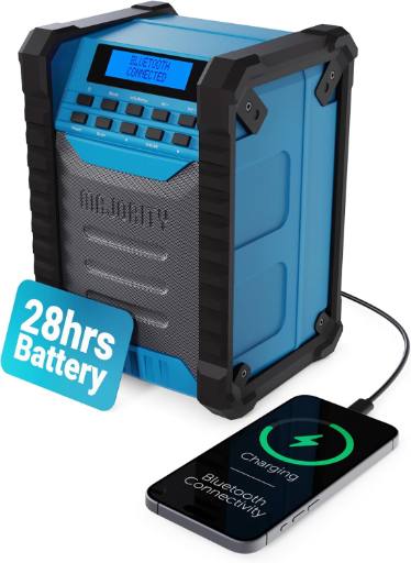 [28383] Majority LANDBEACH Portable Rugged Speaker FM-BT IP65 Waterproof 20hr Battery with PowerBank function
