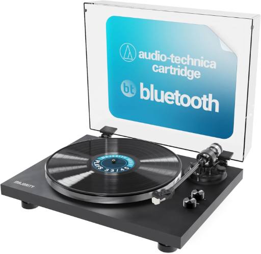 [28395] Majority STYLO Superior Quality Audiophile Turntable with Aluminium Platter & Carbon Fiber Arm