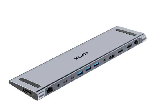 Unitek D1106A USB-C Docking Station & 2-Port KVM 10Gbps Triple Display (Connect 2 PCs to 3