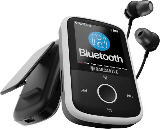[30452] Oakcastle MP250 Portable MP3 Player with 16GB Built-in Memory, Bluetooth & Earphones