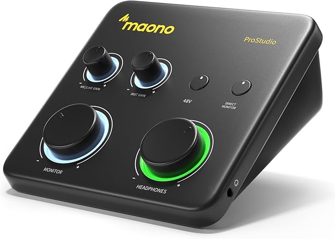[30818] Maono Streaming Audio Mixer USB Audio Interface ProStudio 2x2 Lite Black