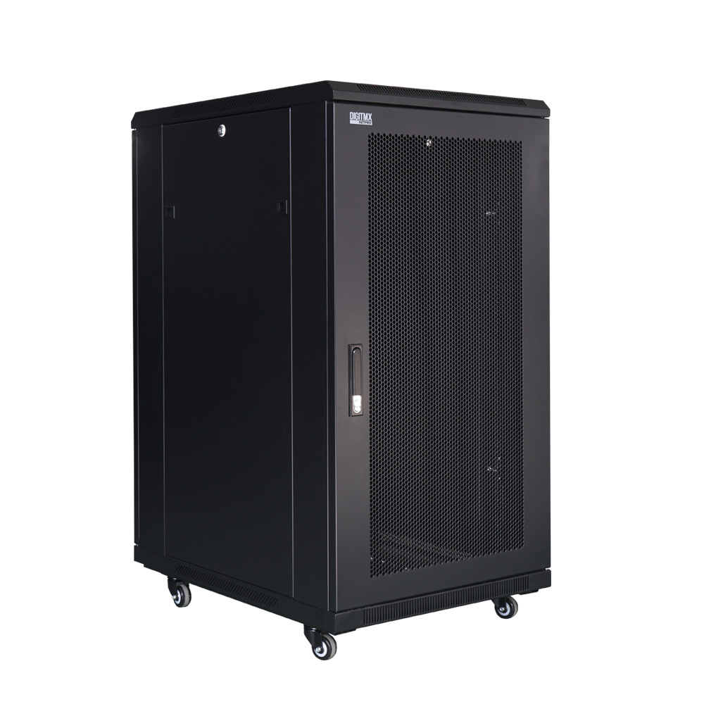 [30843] NETPRO 19'' Floor Cabinet 22U 80cm NP-C22U80P Perf.doors