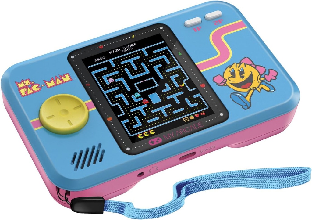 [30896] My Arcade Handheld (2.75") Pocket Player Pro Ms PAC-MAN (Pink & Blue)