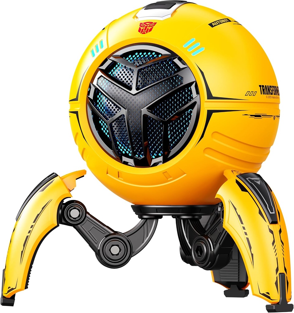 Transformers Portable BT Speaker, Hi-Fi 57mm Driver,  RGB Speaker with Detachable Foldable Tri-Pedal Stand, TF-Y17 PRO Yellow
