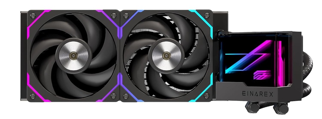 [31005] Einarex CPU Liquid Cooler 2xFans LED Display VERTEX 240mm Black