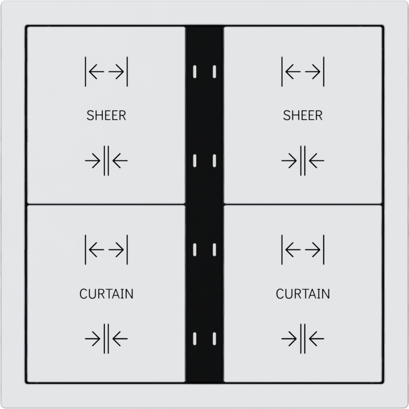 HDL Panel XELENT SERIES Ivory White 8 Buttons (Plastic)
