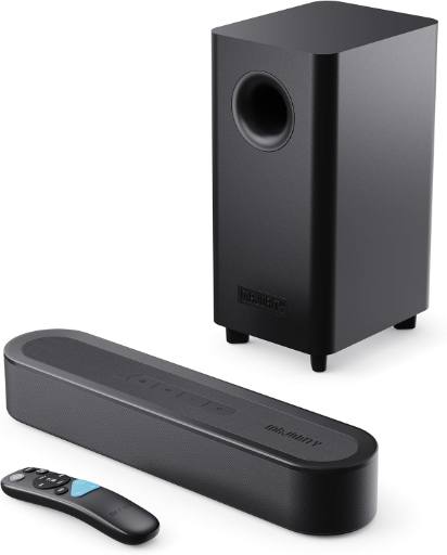 Majority BOWFELL AXIS DOLBY 2.1 140W Soundbar with Subwoofer, Dolby Audio, Bluetooth, HDMI ARC, Optical & USB