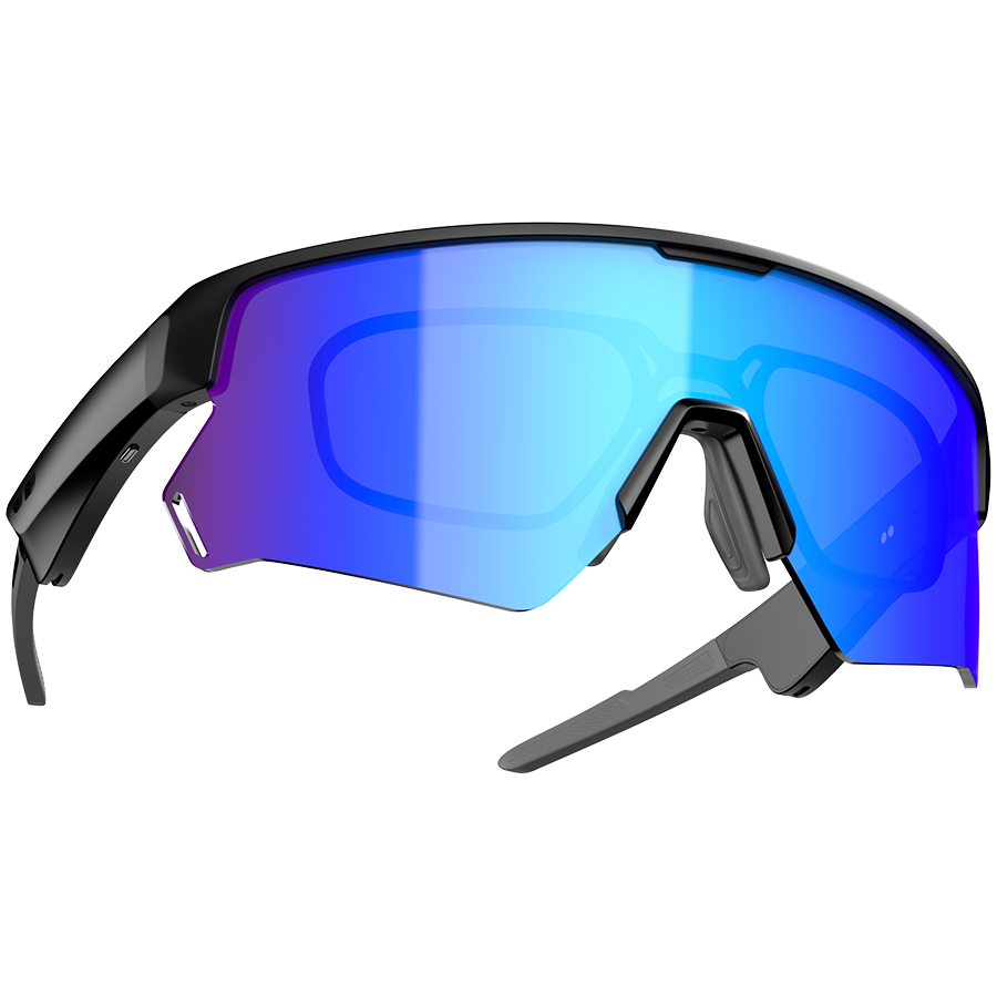 [BVD2SG] Smart Glasses Blackview D2 Sunglasses lenses Chips Jerry AD6976D4 8Mb 240mAh BT 5.1 APP HeyCyan ENC AI Lesten to music IP54 155x60x70mm Black
