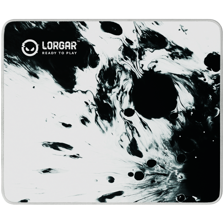 [LRG-MPA14M] full print white and black design, bottom is black rubber with embossed LORGAR logo with double side edge stitching