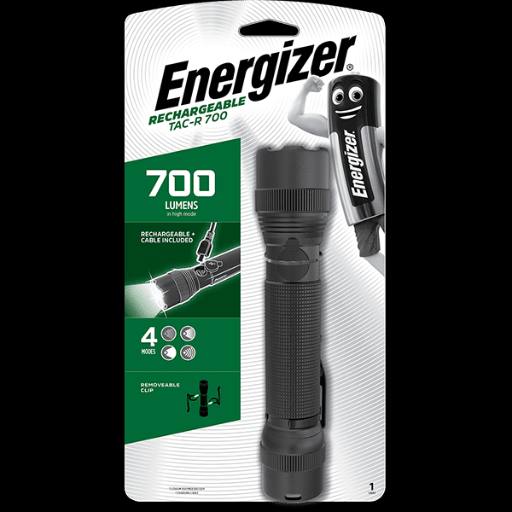 [28252] Energizer Tactical 700 Rechargeable USB-C Torch 700 Lumens IPX4 (Includes USB-C Charging Cable)