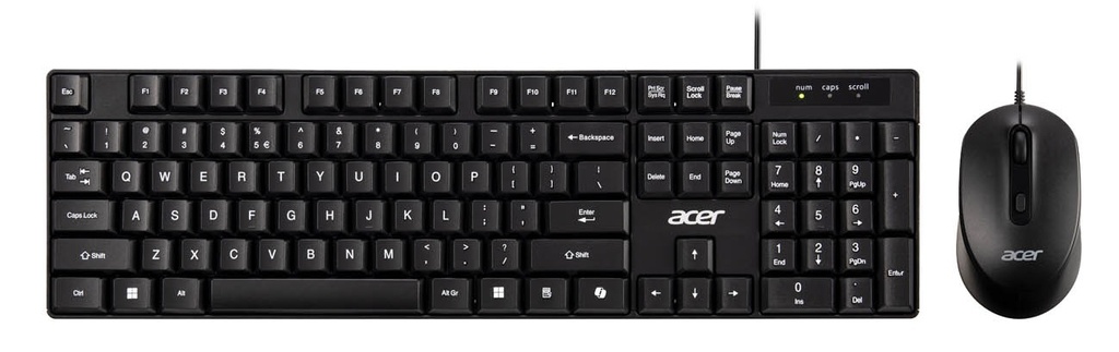 Acer Keyboard & Mouse Combo Wired USB-A Black AAK400