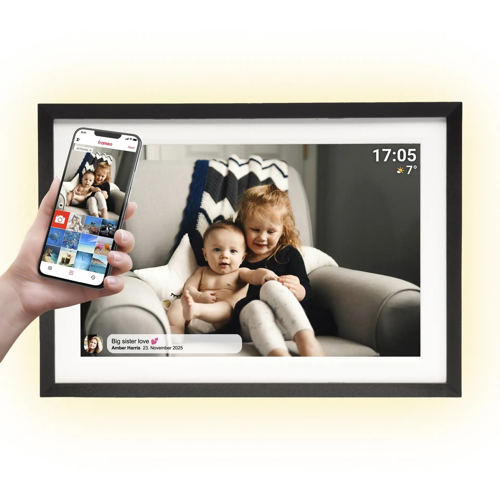 [31293] Denver PHOTO Frameo 10.1'' Smart Photoframe, Ambient Light & 16GB PFF-1081