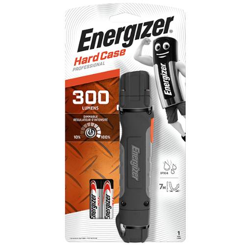 [28246] Energizer Hardcase Torch Light 300 Lumens IPX4 (2xAA Batteries Included)
