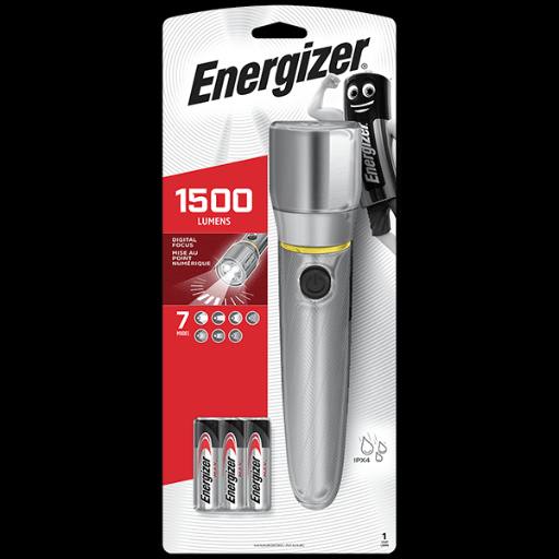 Energizer Vision HD Metal Torch 1500 Lumens IPX4 (6xAA Batteries Included)