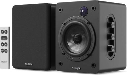 [30440] Majority Speakers Active D50X 60W 2.0 BT/USB/Optical/HDMI ARC Black (pair)