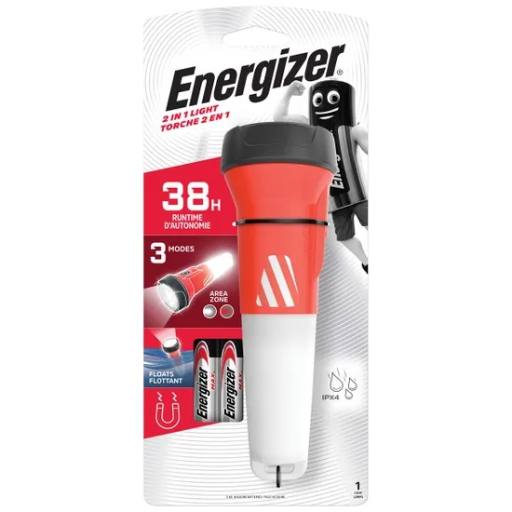 [28263] Energizer Outdoor 2in1 Floating Torch & Flashlight 90 Lumens IPX4 (2xAA Batteries Included)