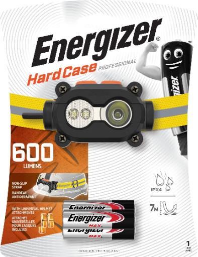 [28261] Energizer Light Headlight 600 Lumens (3xAA) - Hard Case Pro