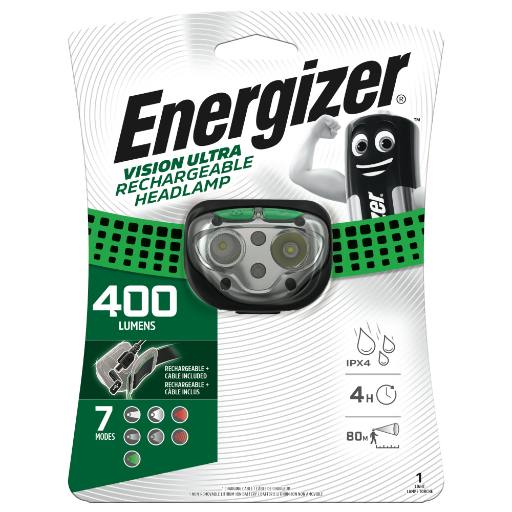[28262] Energizer Vision Ultra USB-C Rechargeable Headlight 400 Lumens