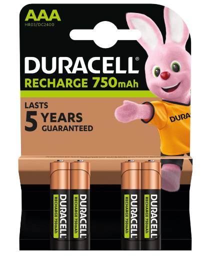 [28212] Duracell Rechargeable AAA 750 mAh (4pcs)