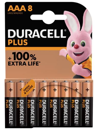 [28208] Duracell Alkaline AAA (8pcs) Plus