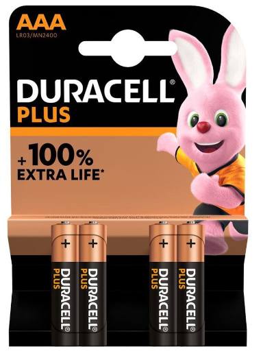 [28207] Duracell Alkaline AAA (4pcs) Plus