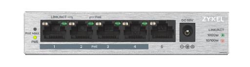 Zyxel Switch PoE Gigabit 4PoE 60W GS1005-HP UK Plug