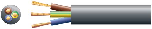 [28053] Mercury Mains Power Cable 3-Core 15A 1.5mm 100m Black 804.350UK
