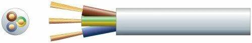 [28050] Mercury Mains Power Cable 3-Core 10A 1.0mm 100m White 804.341UK