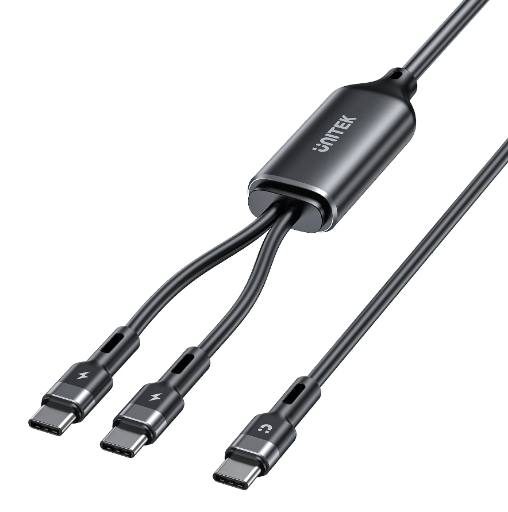 [27960] Unitek USB-C Cable PD100W 2-in-1 Dual Charging C14146ABK01-1.8M