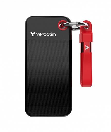 [27935] Verbatim SSD Portable POCKET KEYRING 3.2 Gen2 2TB Black/Red