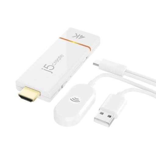 j5create JVAW76 Screencast Wireless 4K HDMI Display Adapter Miracast/AirPlay USB Powered 2.5 &