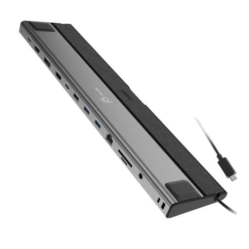 j5create Docking Station USB-C 12-in-1 Triple Display 4K MST MacBookM3 HDMI/DP/USB-C/RJ45/SD/Audio/PD JCD554