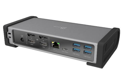 j5create Thunderbolt 4 Docking Station 15-in-1 Supports 4 x 4K Displays 10Gbps with 135W PSU