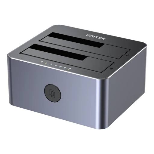 [27850] Unitek SATA6G Dual Bay HDD Docking Station Alum Black Y-3026