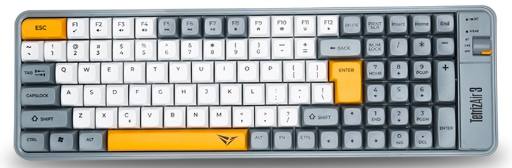 [27838] Alcatroz Tetriz Air 3 Wireless Keyboard 2.4G+BT Summer White
