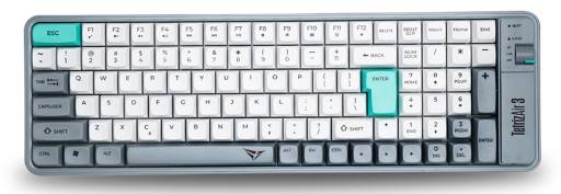 [27836] Alcatroz Tetriz Air 3 Wireless Keyboard 2.4G+BT Winter White