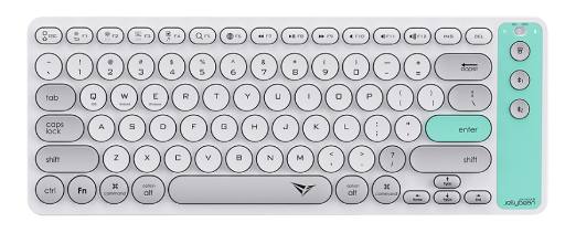 [27834] Alcatroz Jellybean AirDock 2 Wireless 2.4G+BT Keyboard Winter White